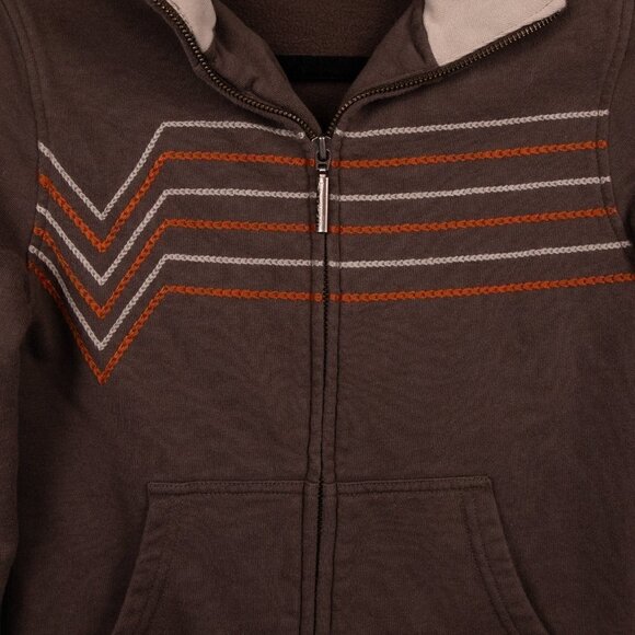 Vans Y2K brown embroidered zip up jacket-S - Picture 2 of 5